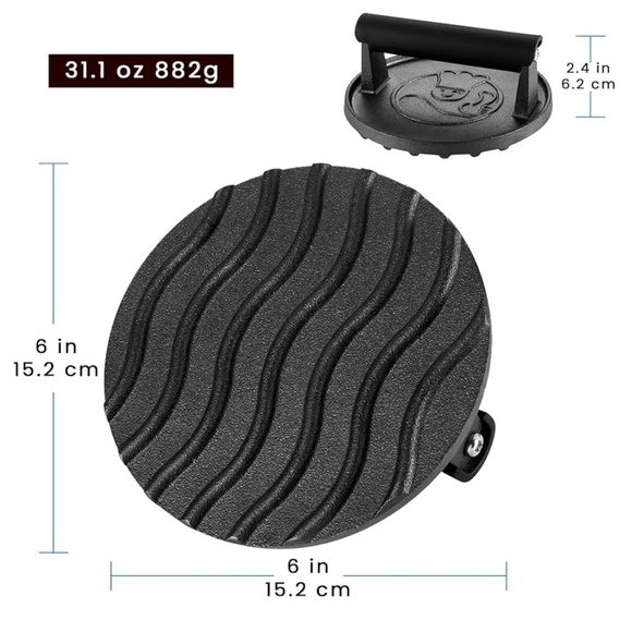 🍔 Cast Iron Burger Press - Picture 9 of 9